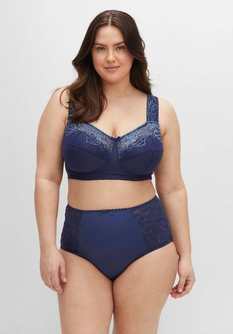Sheego Entlastungs-BH Ohne Bügel, Leicht Elastisch - Dunkelblau Sheego
