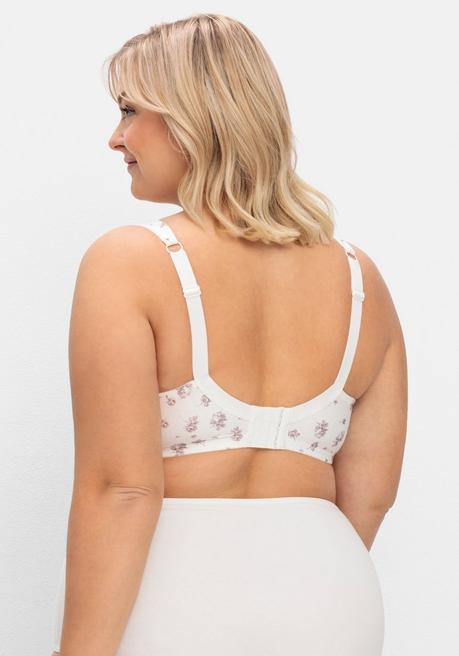 Susa Entlastungs-BH Ohne Bügel, Mit Blümchenprint - Champagner Bedruckt Sheego