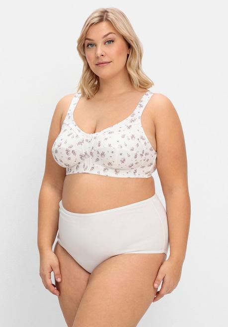 Susa Entlastungs-BH Ohne Bügel, Mit Blümchenprint - Champagner Bedruckt Sheego