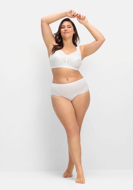 Miss Mary Entlastungs-BH Ohne Bügel, Mit Spitze - Weiß Sheego