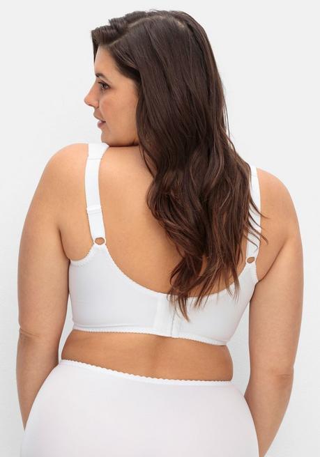 Wäschepur Entlastungs-BH Ohne Bügel, Mit Spitzenbesatz - Weiß Sheego