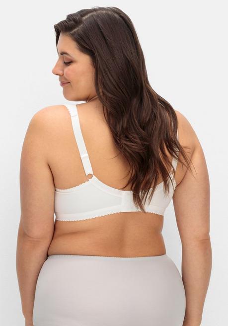 Wäschepur Entlastungs-BH Ohne Bügel, Mit Spitzeneinsatz - Ecru Sheego