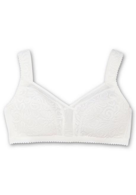 Wäschepur Entlastungs-BH Ohne Bügel, Mit Spitzeneinsatz - Ecru Sheego