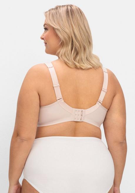 Susa Entlastungs-BH Ohne Bügel, Mit Tonigen Streifen - Sand Sheego