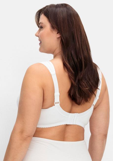 Sheego Entlastungs-BH Ohne Bügel, Mit Unterbrustgummi - Weiß Sheego