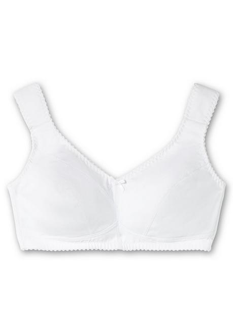 Sheego Entlastungs-BH Ohne Bügel, Mit Unterbrustgummi - Weiß Sheego