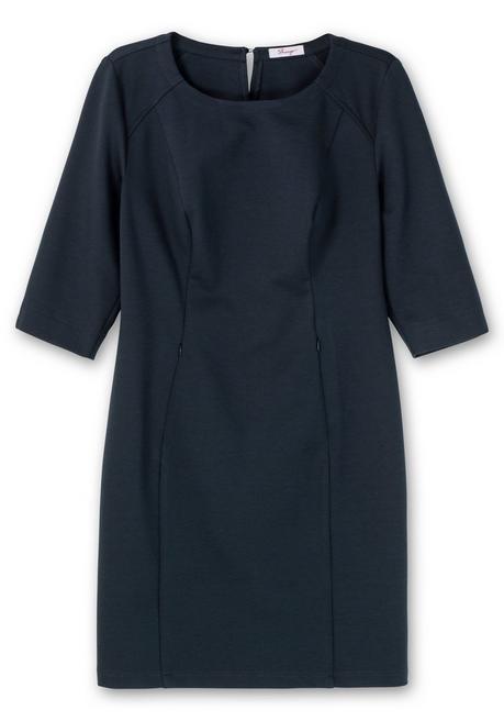 Sheego Etuikleid In Petite Passform, Aus Milanoware - Nachtblau Sheego