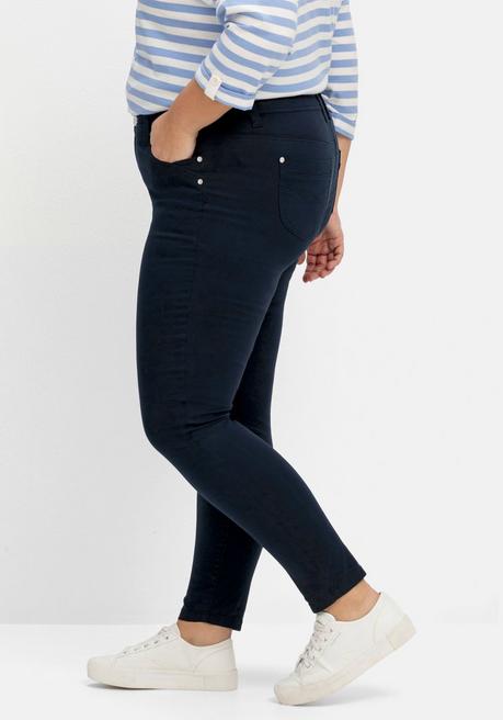 Sheego Extraschmale Twillhose In Curvy-Schnitt SUSANNE - Nachtblau Sheego
