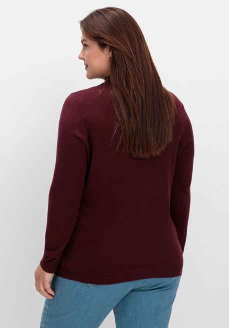 Sheego Extraweicher Pullover Mit Stehkragen - Beere Sheego