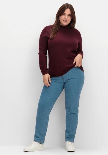 Sheego Extraweicher Pullover Mit Stehkragen - Beere Sheego