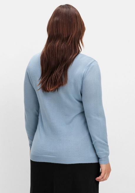 Sheego Extraweicher Pullover Mit Stehkragen - Bleu Sheego