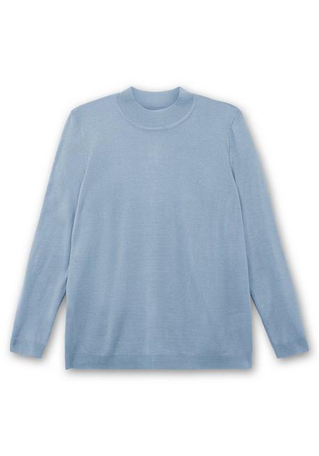 Sheego Extraweicher Pullover Mit Stehkragen - Bleu Sheego