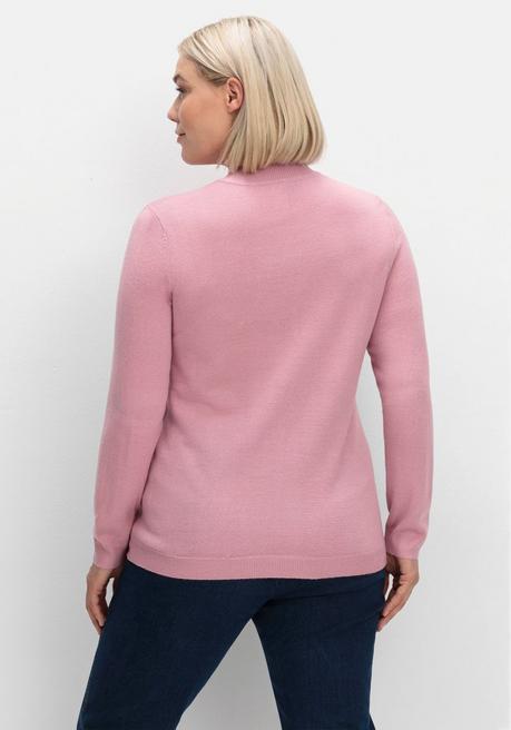 Sheego Extraweicher Pullover Mit Stehkragen - Rosé Sheego