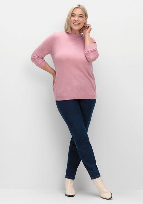 Sheego Extraweicher Pullover Mit Stehkragen - Rosé Sheego