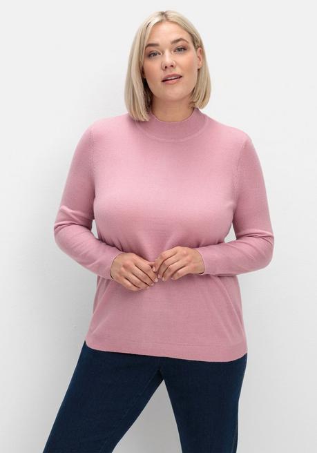 Sheego Extraweicher Pullover Mit Stehkragen - Rosé Sheego