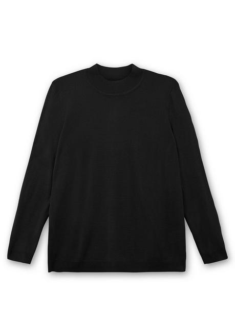Sheego Extraweicher Pullover Mit Stehkragen - Schwarz Sheego