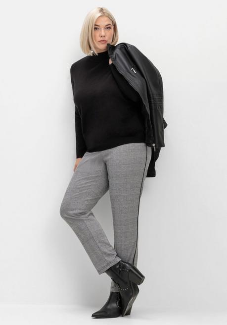 Sheego Extraweicher Pullover Mit Stehkragen - Schwarz Sheego