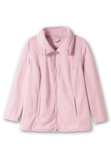 Sheego Fleecejacke Mit Umlegekragen Und 2-Wege-Zipper - Rosé Sheego