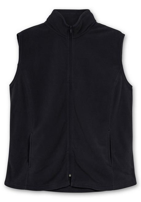 Sheego Fleeceweste Mit Stehkragen Und Anti-Pilling-Effekt - Schwarz Sheego