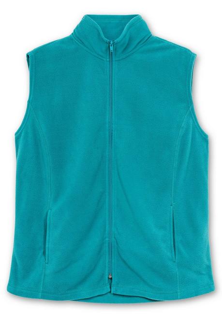 Sheego Fleeceweste Mit Stehkragen Und Anti-Pilling-Effekt - Petrol Sheego