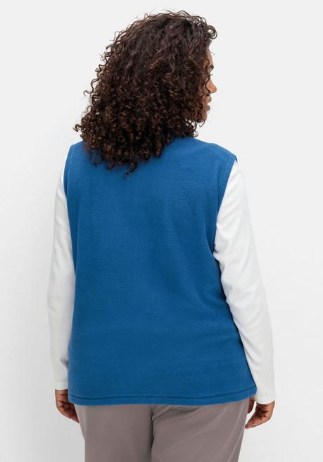 Sheego Fleeceweste Mit Stehkragen Und Anti-Pilling-Effekt - Nachtblau Sheego