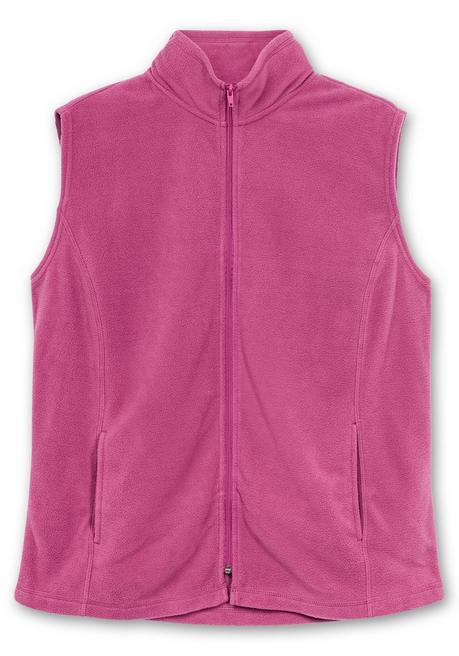 Sheego Fleeceweste Mit Stehkragen Und Anti-Pilling-Effekt - Fuchsia Sheego