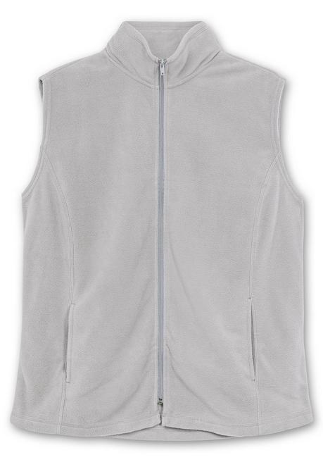 Sheego Fleeceweste Mit Stehkragen Und Anti-Pilling-Effekt - Grau Sheego