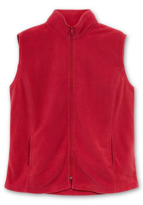 Sheego Fleeceweste Mit Stehkragen Und Anti-Pilling-Effekt - Weinrot Sheego