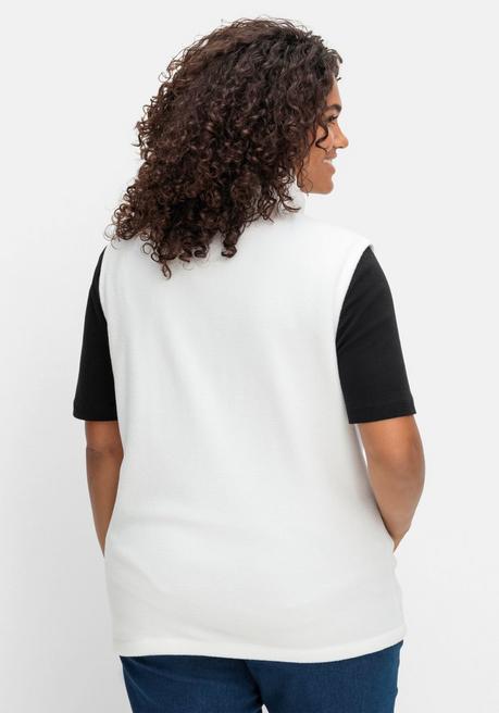 Sheego Fleeceweste Mit Stehkragen Und Anti-Pilling-Effekt - Ecru Sheego