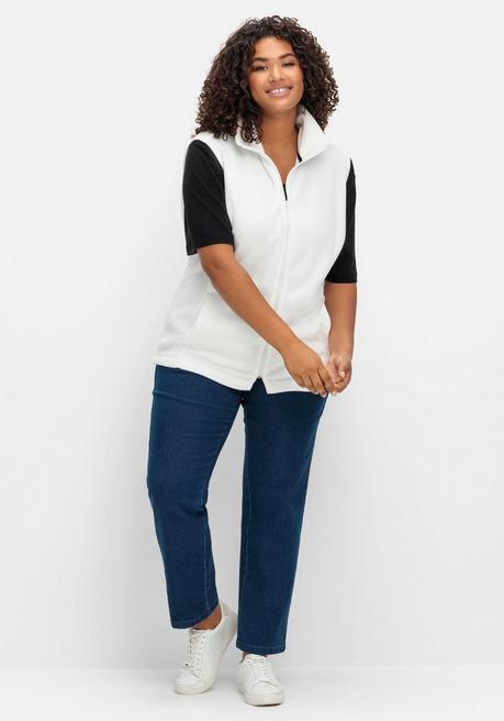 Sheego Fleeceweste Mit Stehkragen Und Anti-Pilling-Effekt - Ecru Sheego