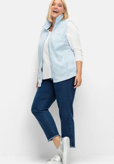 Sheego Fleeceweste Mit Stehkragen Und Anti-Pilling-Effekt - Bleu Sheego
