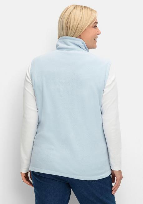 Sheego Fleeceweste Mit Stehkragen Und Anti-Pilling-Effekt - Bleu Sheego