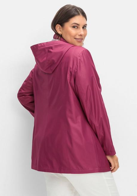 Sheego Funktionsjacke Mit Kontrastpartien - Fuchsia Sheego