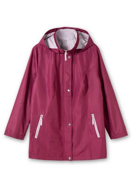 Sheego Funktionsjacke Mit Kontrastpartien - Fuchsia Sheego