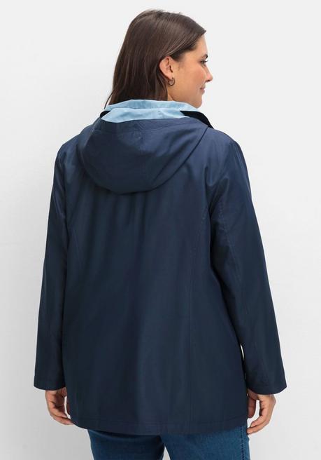 Sheego Funktionsjacke Mit Kontrastpartien - Marine Sheego