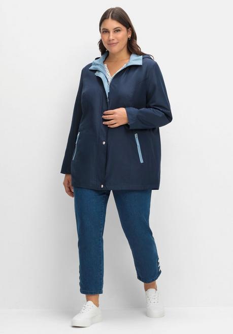 Sheego Funktionsjacke Mit Kontrastpartien - Marine Sheego