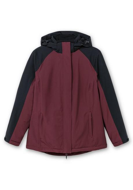 Sheego Funktionsjacke Mit Zwei-Wege-Reißverschluss - Bordeaux-schwarz Sheego