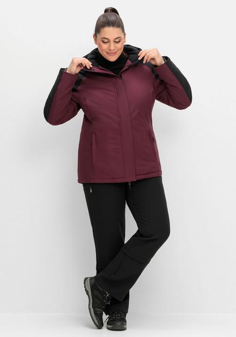 Sheego Funktionsjacke Mit Zwei-Wege-Reißverschluss - Bordeaux-schwarz Sheego