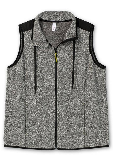 Sheego Funktionsweste Aus Strickfleece, Mit Stehkragen - Grau Meliert Sheego