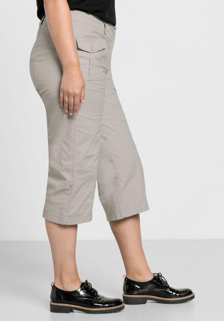 Sheego Gerade 3/4-Hose Mit Krempelfunktion - Beigefarben Sheego