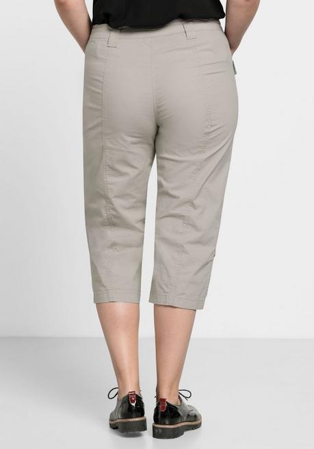 Sheego Gerade 3/4-Hose Mit Krempelfunktion - Beigefarben Sheego