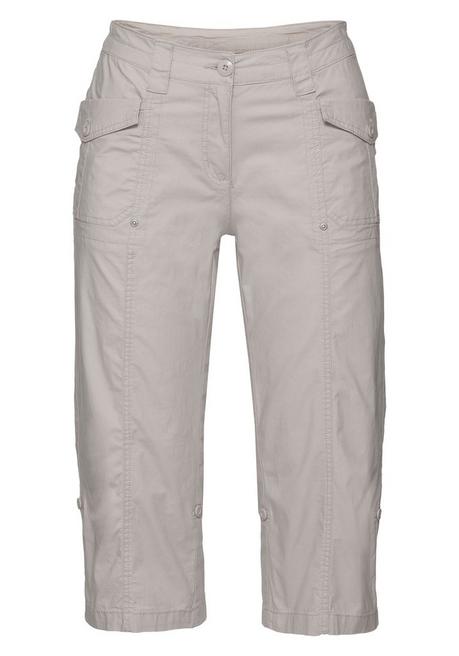 Sheego Gerade 3/4-Hose Mit Krempelfunktion - Beigefarben Sheego
