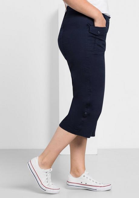 Sheego Gerade 3/4-Hose Mit Krempelfunktion - Marine Sheego