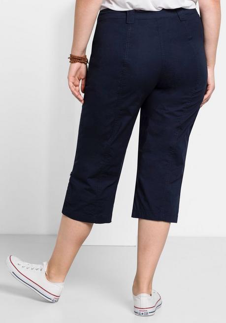 Sheego Gerade 3/4-Hose Mit Krempelfunktion - Marine Sheego