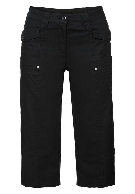 Sheego Gerade 3/4-Hose Mit Krempelfunktion - Schwarz Sheego