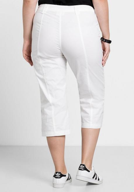 Sheego Gerade 3/4-Hose Mit Krempelfunktion - Weiß Sheego