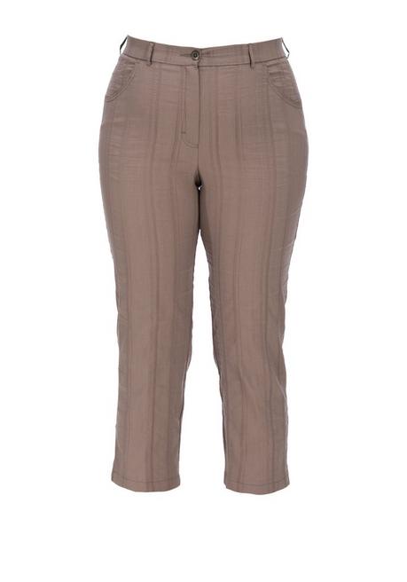 KjBRAND Gerade 7/8-Hose In Wash & Go-Qualität - Taupe Sheego