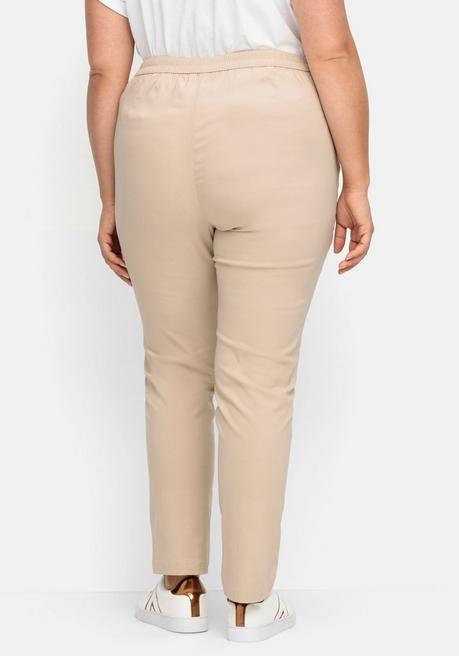 Sheego Gerade Bengalinhose Mit Hohem Schlupfbund - Beigefarben Sheego