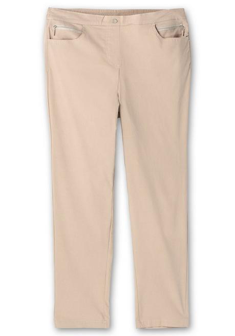 Sheego Gerade Bengalinhose Mit Hohem Schlupfbund - Beigefarben Sheego