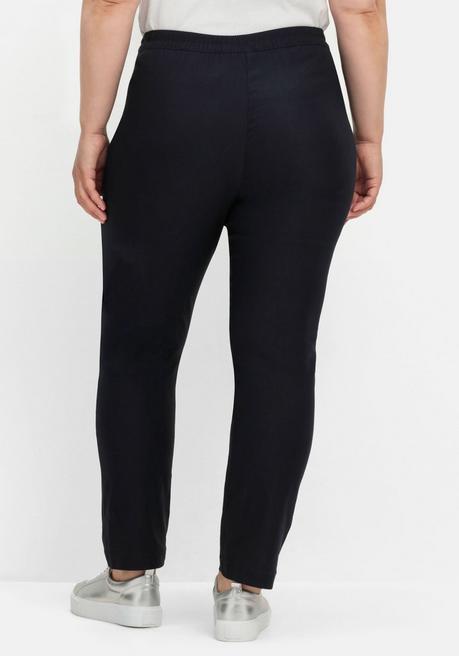 Sheego Gerade Bengalinhose Mit Hohem Schlupfbund - Marine Sheego